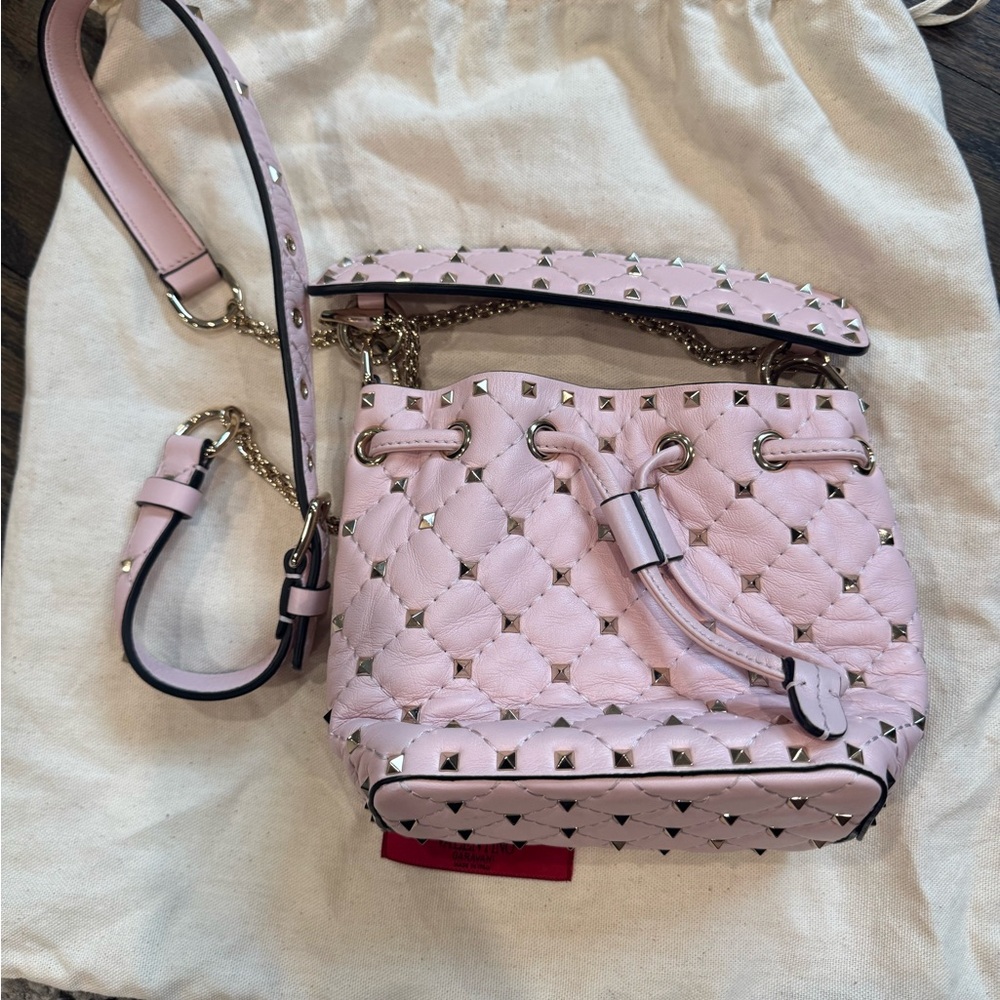 Valentino mini bucket rock stud Pink Bag